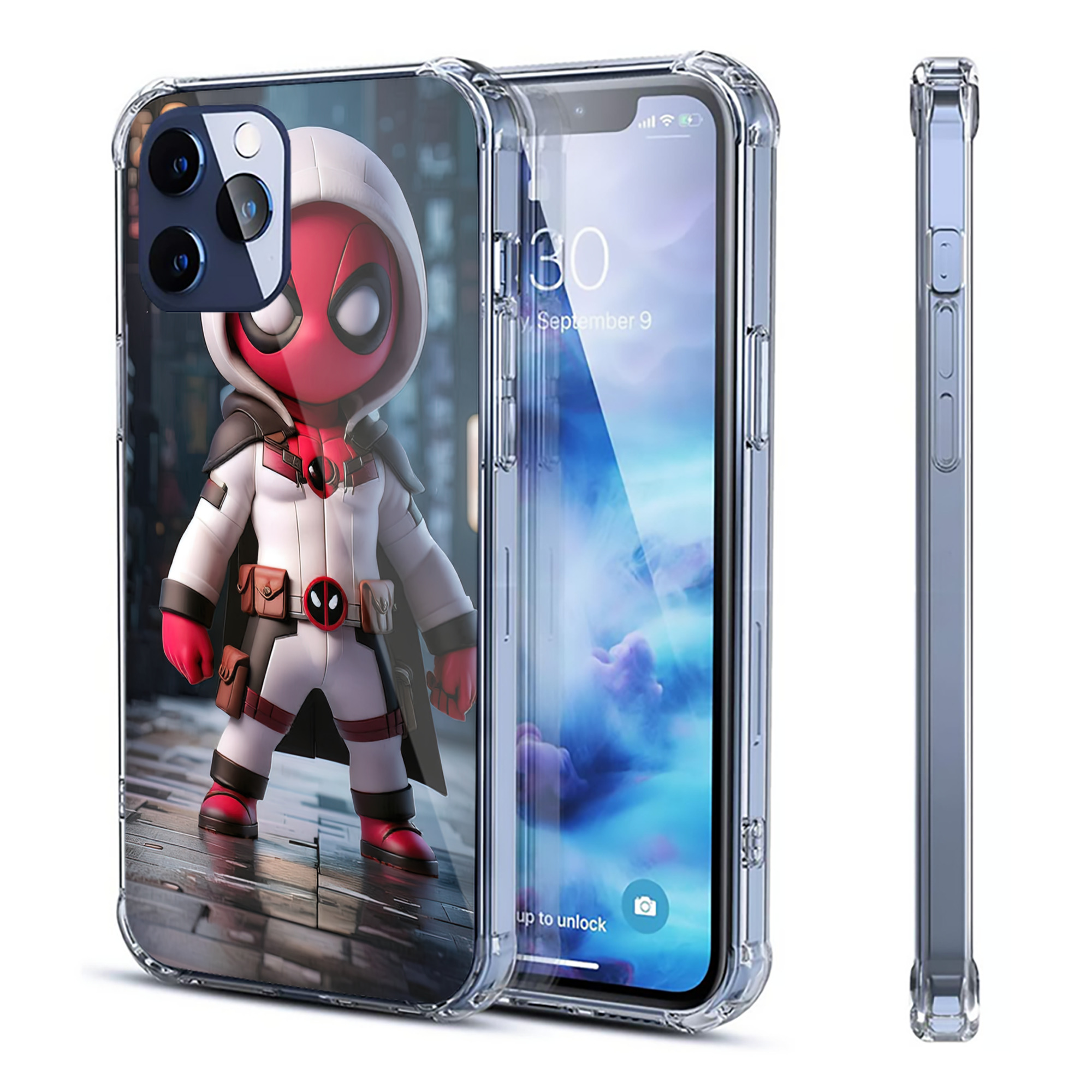 （画像用） Deadpool デッドプール 【iPhone 12シリーズ対応】透明スマホケース（クリアソフトケース）